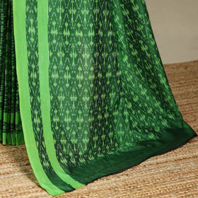 Green - mercerised cotton handloom pochampally ikat saree