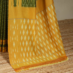 Green - mercerised cotton handloom pochampally ikat saree