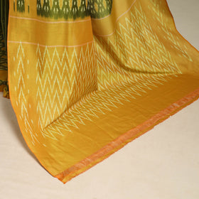 Green - mercerised cotton handloom pochampally ikat saree