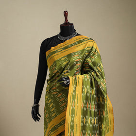 Green - mercerised cotton handloom pochampally ikat saree