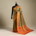 Green - mercerised cotton handloom pochampally ikat saree