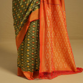 Mercerised Cotton Handloom Pochampally Ikat Saree