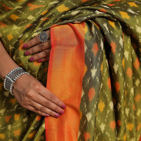 Mercerised Cotton Handloom Pochampally Ikat Saree