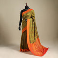 Green - mercerised cotton handloom pochampally ikat saree