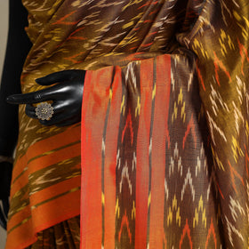 Green - mercerised cotton handloom pochampally ikat saree