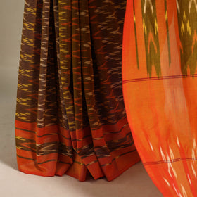 Green - mercerised cotton handloom pochampally ikat saree