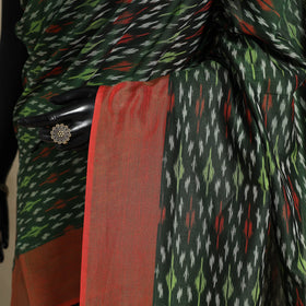 Green - mercerised cotton handloom pochampally ikat saree