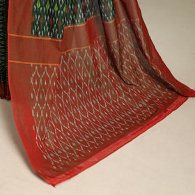 Green - mercerised cotton handloom pochampally ikat saree