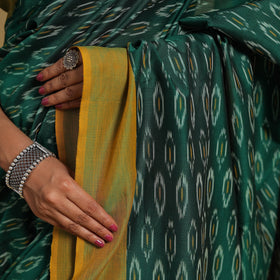 Mercerised Cotton Handloom Pochampally Ikat Saree