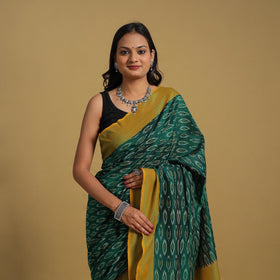 Mercerised Cotton Handloom Pochampally Ikat Saree