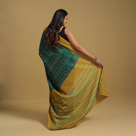Mercerised Cotton Handloom Pochampally Ikat Saree