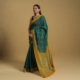 Mercerised Cotton Handloom Pochampally Ikat Saree