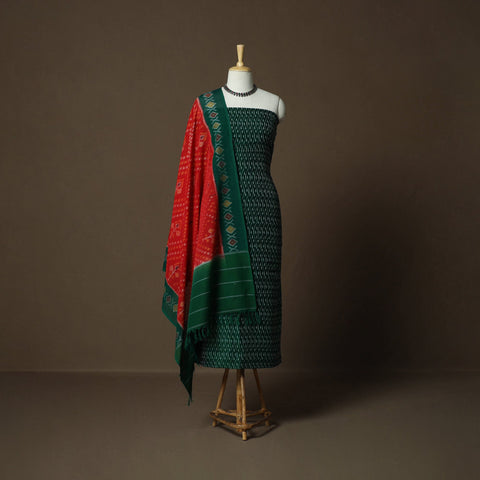 Handloom mercerised cotton pochampally ikat 2pc unstitched