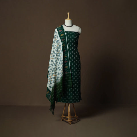 Handloom mercerised cotton pochampally ikat 2pc unstitched