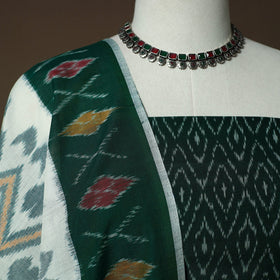 Handloom mercerised cotton pochampally ikat 2pc unstitched