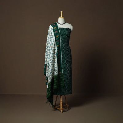 Handloom mercerised cotton pochampally ikat 2pc unstitched