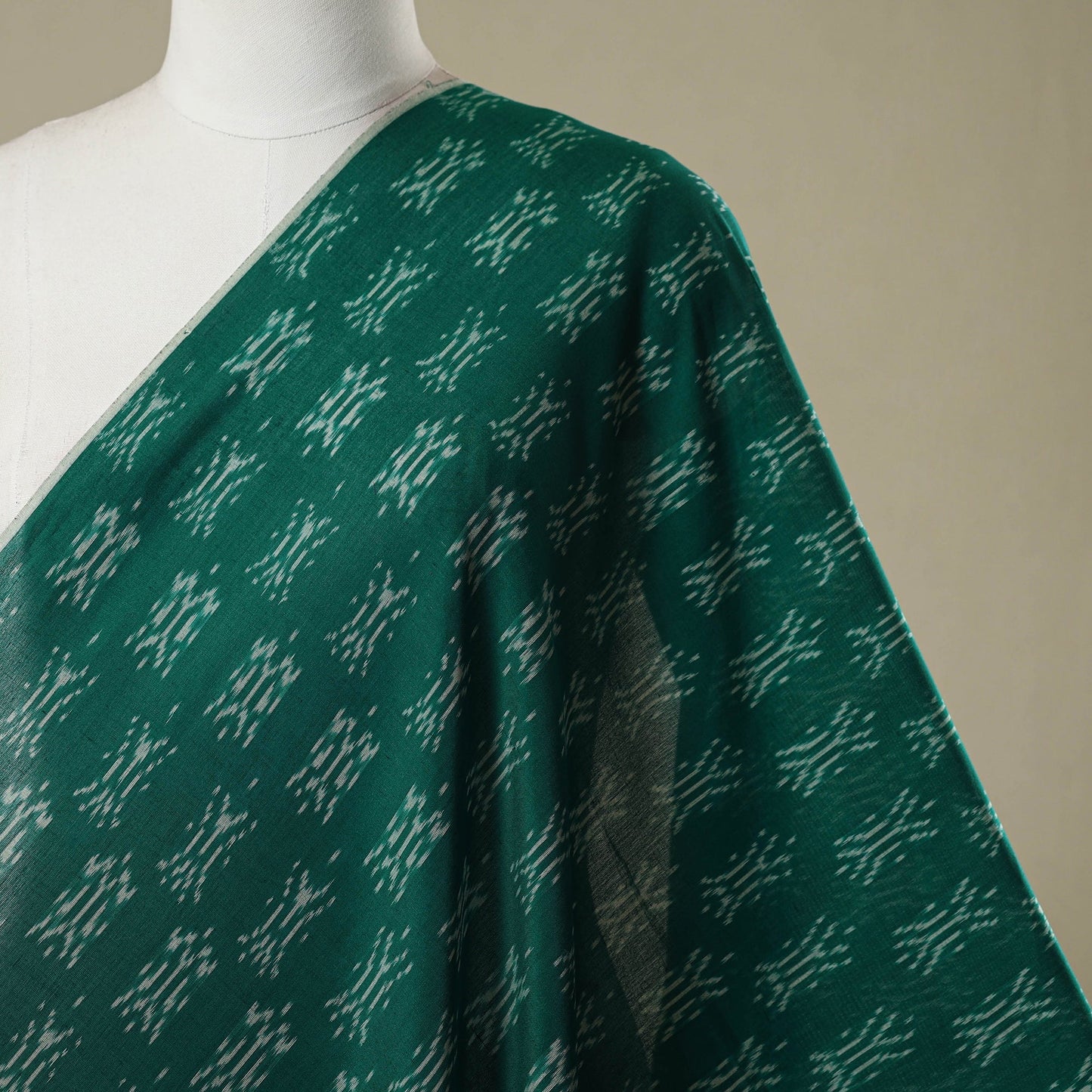 Mercerised cotton pochampally ikat fabric 08 - handcrafted