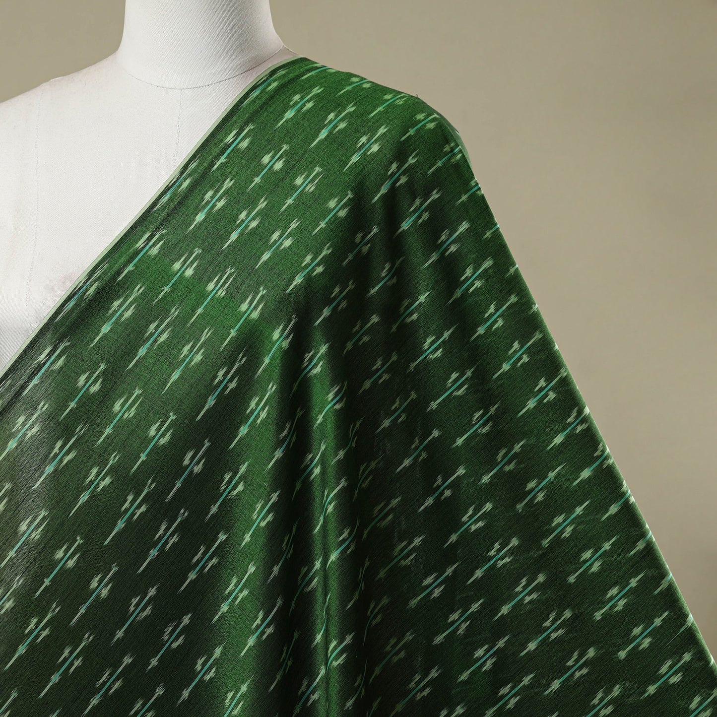 Mercerised cotton pochampally ikat fabric 22 - handcrafted