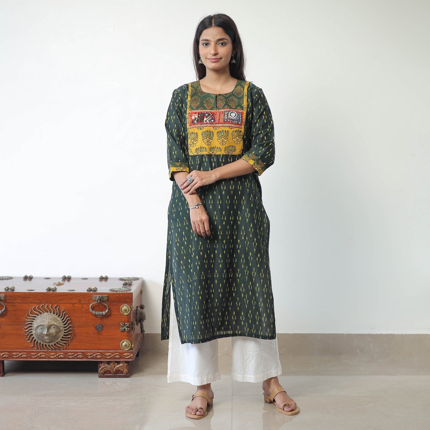 Buy Ikat Cotton Kurta Online - Pochampally Style