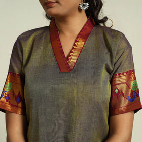  Green Mercerised Cotton Straight Dharwad Kurta