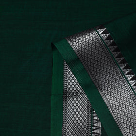  Green Mercerised Cotton Zari Border Dharwad Fabric