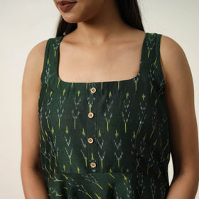 Buy Mercerized Cotton Flared Pochampally Ikat Dress