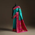 Mercerized cotton gadwal checks ilkal saree with temple