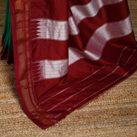 Green - mercerized cotton thread buti ilkal saree