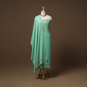 Merino wool hand embroidery 3pc unstitched dress material