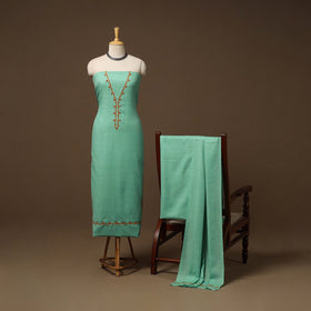 Merino wool hand embroidery 3pc unstitched dress material