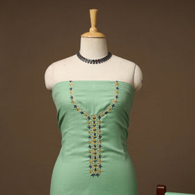 Merino wool hand embroidery 3pc unstitched dress material