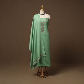 Merino wool hand embroidery 3pc unstitched dress material