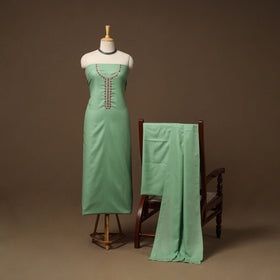 Merino wool hand embroidery 3pc unstitched dress material