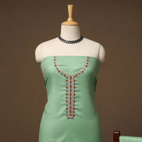 Merino wool hand embroidery 3pc unstitched dress material