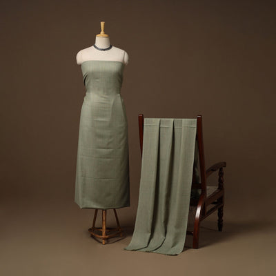 Merino wool plain 3pc unstitched dress material 02