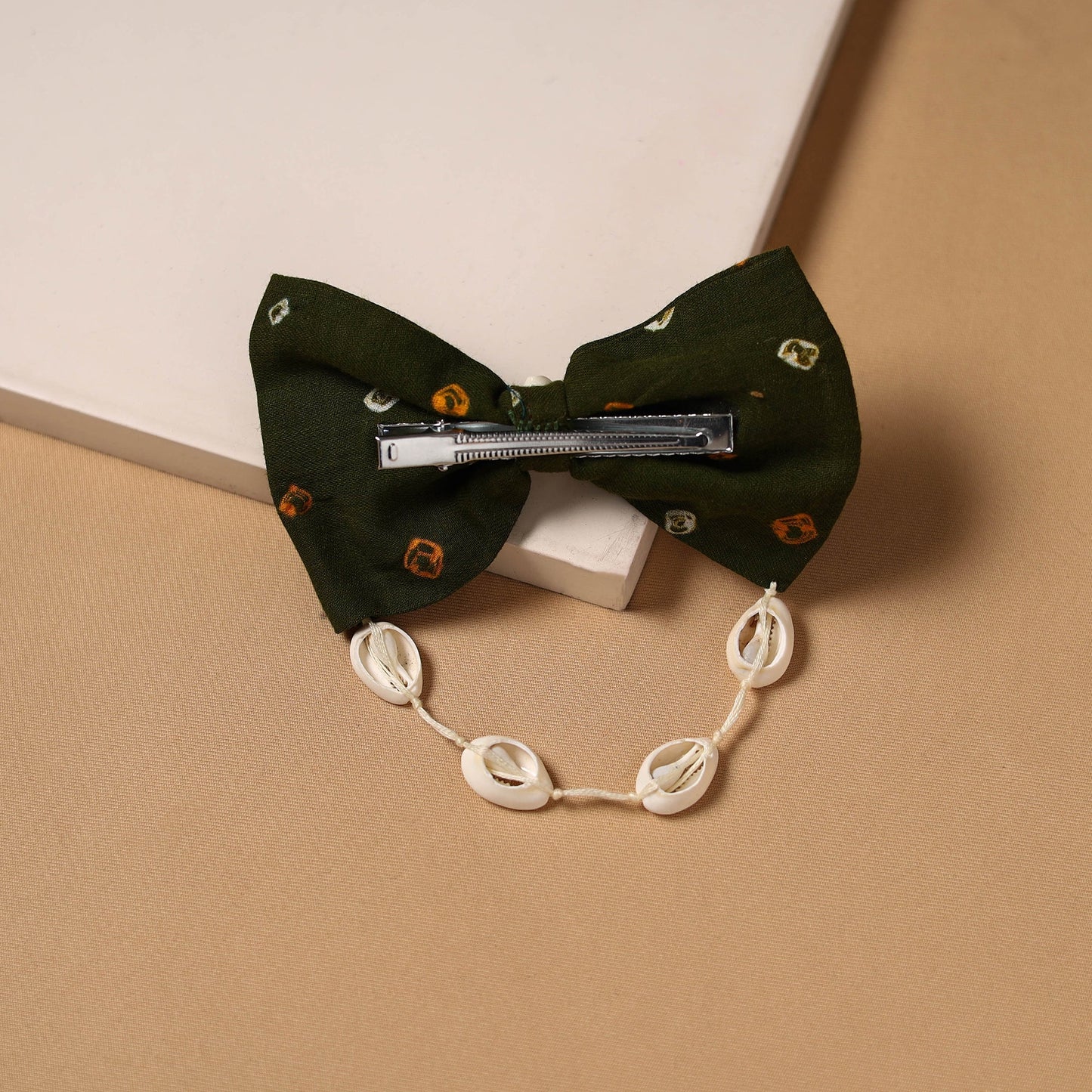 Mirror shell work women’s bow hair clip 31 - handcrafted