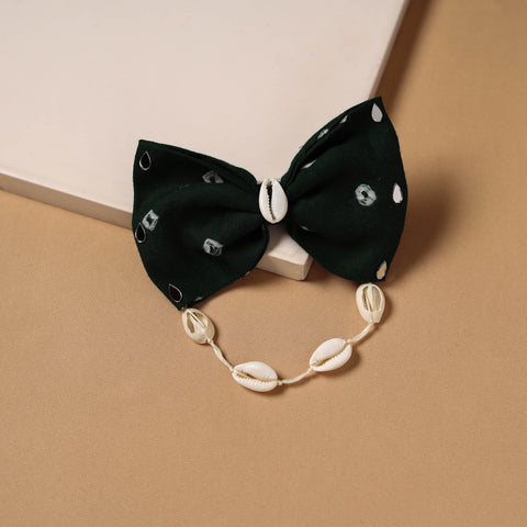 Mirror shell work women’s bow hair clip 33 - handcrafted