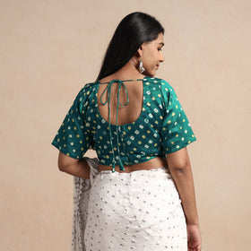 Buy Modal Silk Bandhani Tie Dye Stitched Blouse Online at iTokri.com