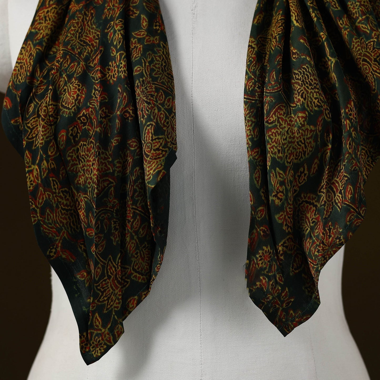 Modal silk pendant necklace scarf 30 - handcrafted