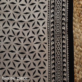 Modal silk hand bagru saree 33 - handcrafted