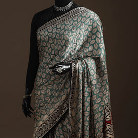 Modal silk hand bagru saree 33 - handcrafted