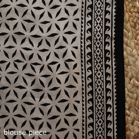 Modal silk hand bagru saree 33 - handcrafted