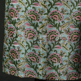 Modal silk hand block sanganeri print 2pc unstitched dress