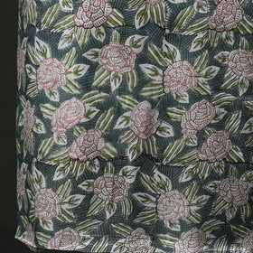 Modal silk hand block sanganeri print 2pc unstitched dress