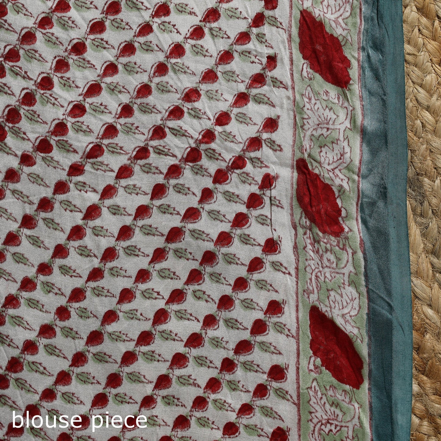 Modal silk hand sanganeri saree 05 - handcrafted