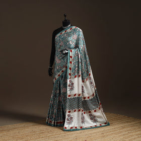 Modal silk hand sanganeri saree 05 - handcrafted