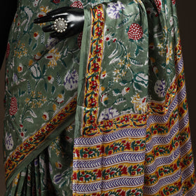 Modal silk hand sanganeri saree 08 - handcrafted