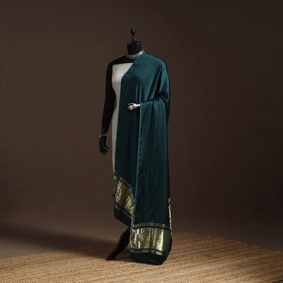 Modal silk natural dyed plain dupatta with lagdi patta 04
