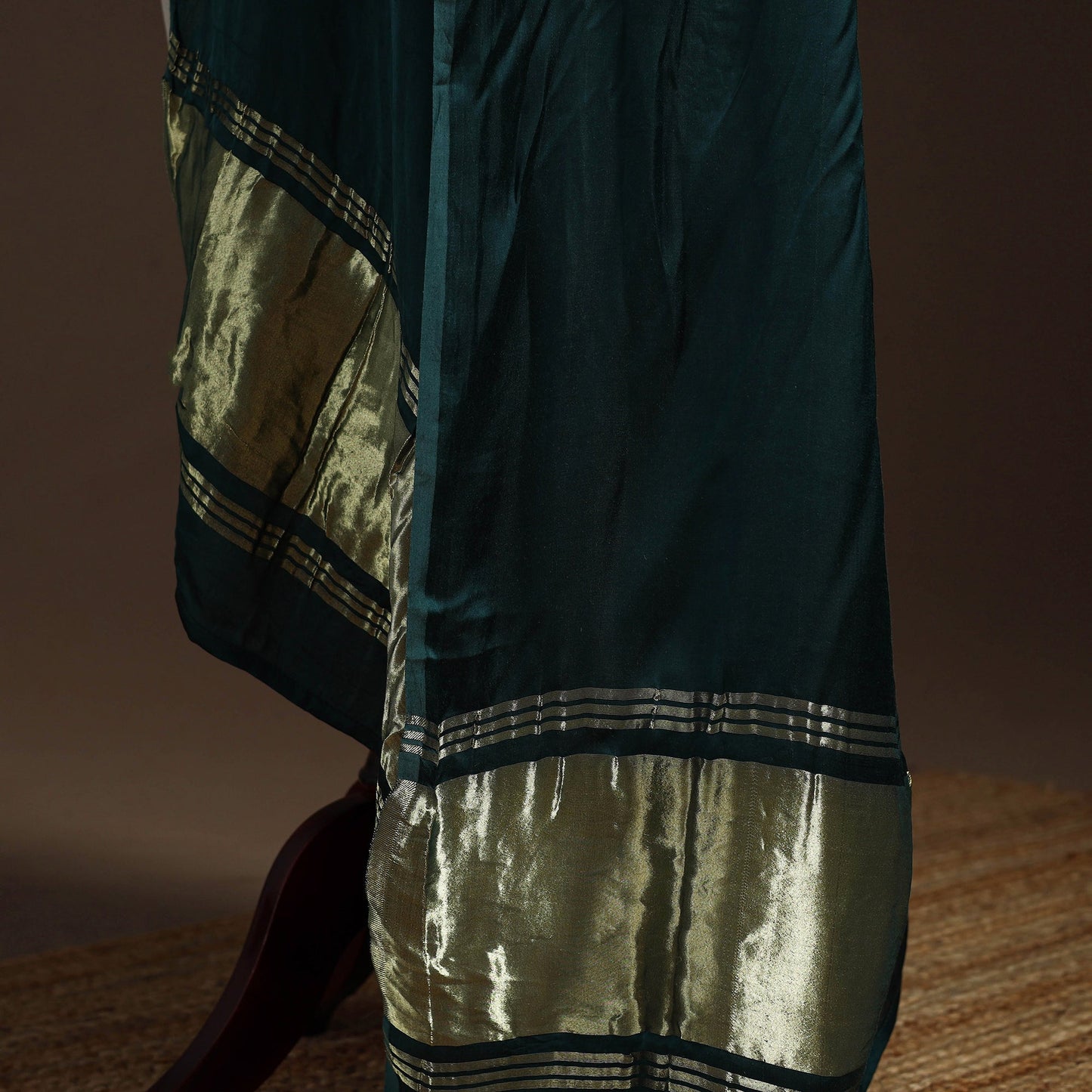 Modal silk natural dyed plain dupatta with lagdi patta 04