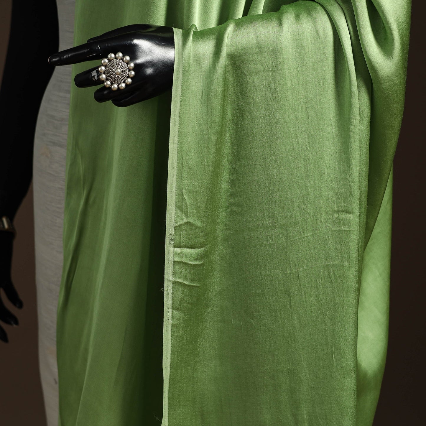 Modal silk natural dyed plain dupatta with lagdi patta 10